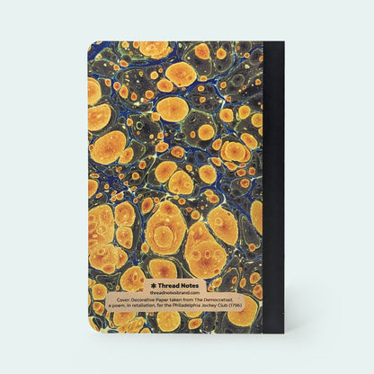 Suminagashi Notebook - Exploding Yellows