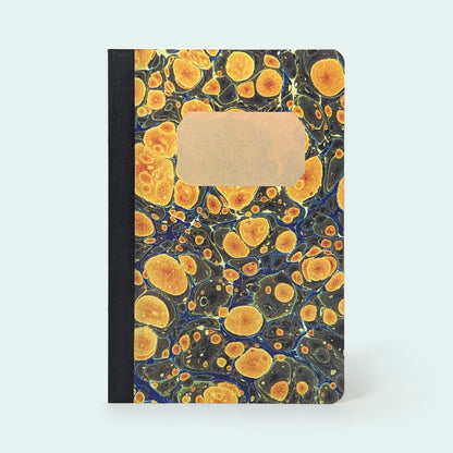 Suminagashi Notebook - Exploding Yellows